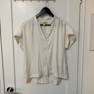 Banana Republic Cream V-Neck Blouse